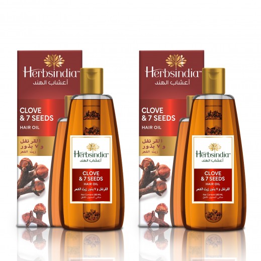Herbsindia Clove & 7 Seeds Hair Oil 2 x 180 Ml