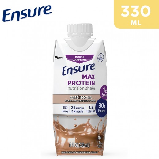 Ensure Max Protein Cafe Mocha Flavor Drink 330 ml - delivered by Taw9eel Fast