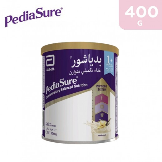 PediaSure Vanilla Complementary Balanced Nutrition 400 g - 1-3 Years - delivered by Taw9eel Fast