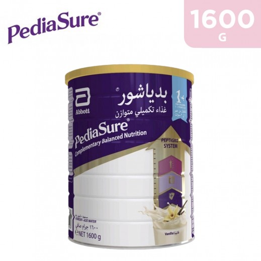 PediaSure Vanilla Complementary Balanced Nutrition 1600 g - 1-3 Years - delivered by Taw9eel Fast