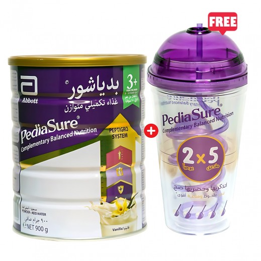 Pediasure Vanilla Complementary Balanced Nutrition Stage 3 From 3 To 10 Years 900 g + Free Gift - delivered by Taw9eel Fast