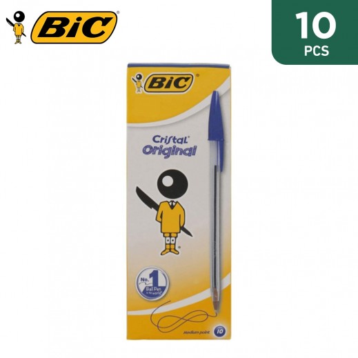 Bic Cristal Orginal Blue Ball Pen 10 Pieces