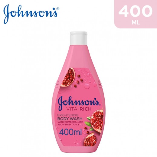 Johnson’s Body Wash Vita-Rich Brightening Pomegranate Flower 400ml - delivered by Taw9eel Fast