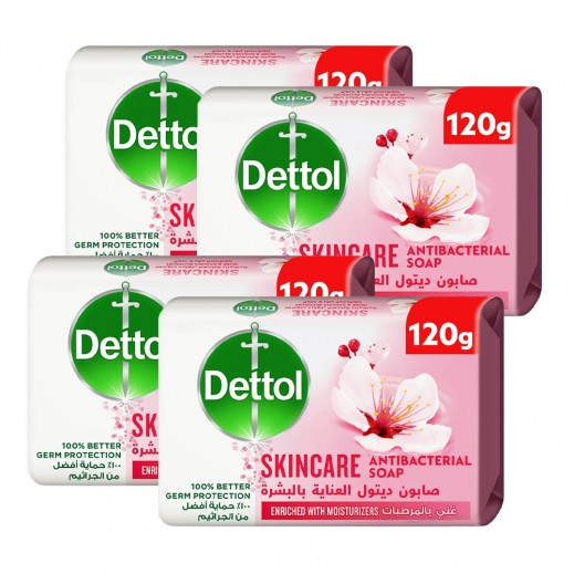 Dettol Skincare Antibacterial Soap Bar 4 x 120 g