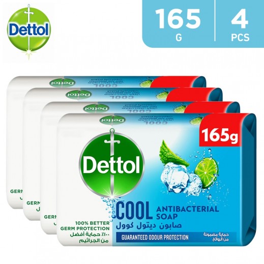 Dettol Cool Antibacterial Bar Soap 4 x 165 g