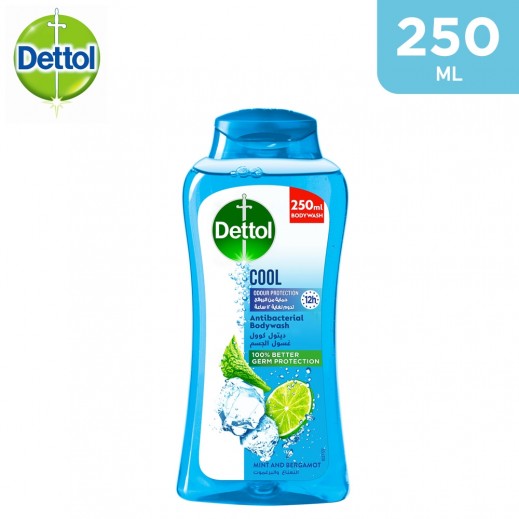 Dettol Cool Mint & Bergamot Antibacterial Body Wash 250 ml - delivered by Taw9eel Fast