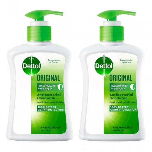 Dettol Original Pine Antibacterial Hand Wash 2 x 200 ml - delivered by Taw9eel Fast