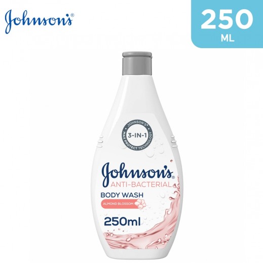 Johnson’S Body Wash Anti-Bacterial Almond Blossom 250ml - delivered by Taw9eel Fast