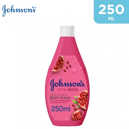 JOHNSON’S Body Wash Vita-Rich Brightening Pomegranate Flower 250 ml - delivered by Taw9eel Fast