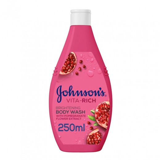 JOHNSON’S Body Wash Vita-Rich Brightening Pomegranate Flower 250 ml - delivered by Taw9eel Fast