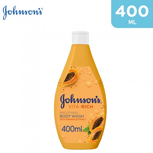 Johnson’S Body Wash Vita-Rich Smoothing Papaya 400ml - delivered by Taw9eel Fast