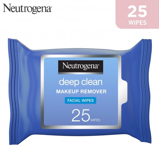 Neutrogena Makeup Remover Face Wipes Deep Clean 25 wipes - delivered by Taw9eel Fast