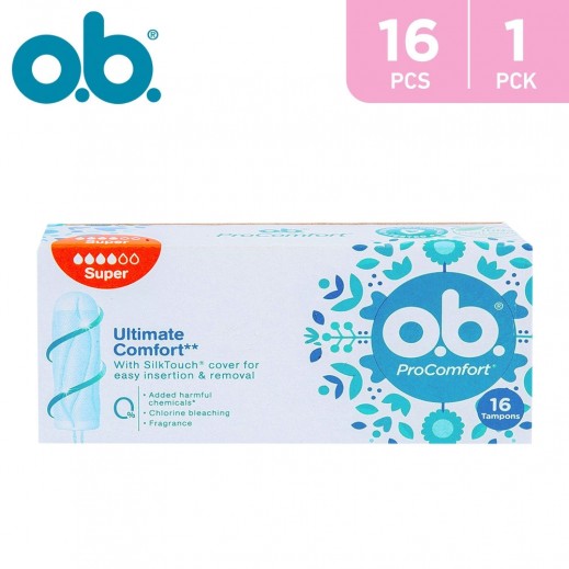 O.B. Procomfort Super Tampons 16 Tampons - delivered by Taw9eel Fast