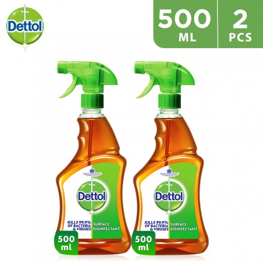 Dettol Pine Antibacterial Surface Disinfectant Spray 2 x 500 ml