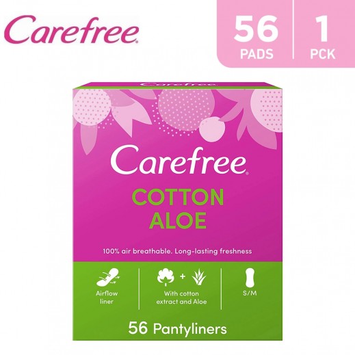 Carefree Cotton Aloe Panty liners 56 Pads