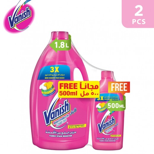 Vanish Multi Use Liquid Fabric Stain Remover 1.8 L + 500 ml Free - delivered by Taw9eel Fast