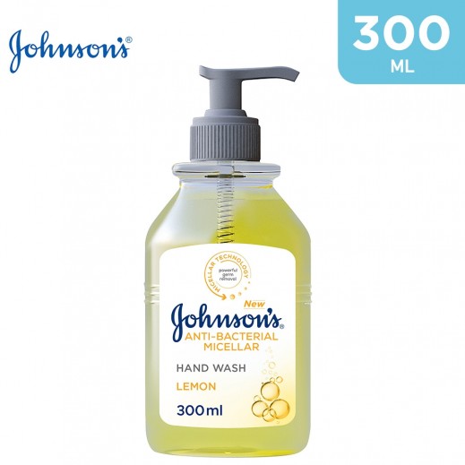 Johnson's Anti-Bacterial Micellar Lemon Hand Wash 300 ml - delivered by Taw9eel Fast