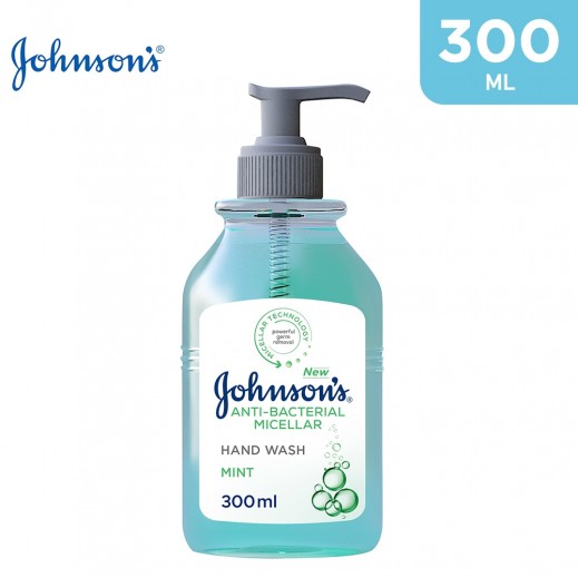 Johnson's Anti-Bacterial Mint Hand Wash 300 ML - delivered by Taw9eel Fast