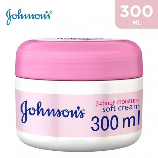 Johnson's Body Cream 24 Hour Moisture Soft - 300ml - delivered by Taw9eel Fast
