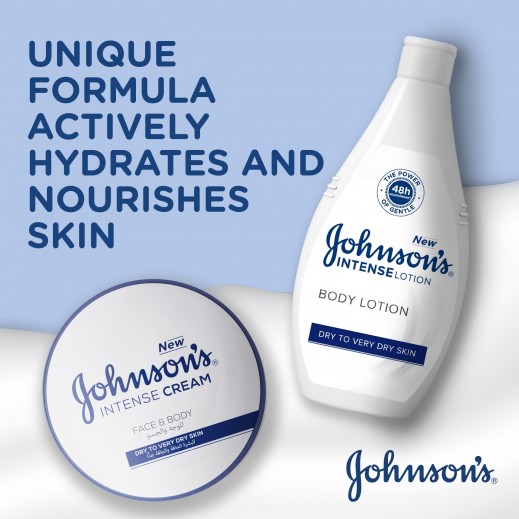 Buy Johnson's Intense Face & Body Cream 300 ml توصيل