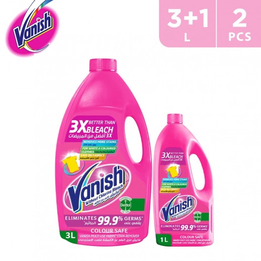 Vanish Colour Safe Multi Use Fabric Stain Remover Liquid 3 L + 1 L Free - delivered by Taw9eel Fast