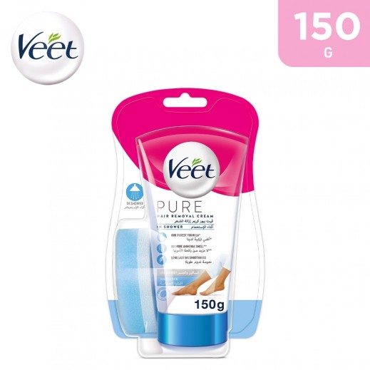 Veet Pure Sensitive Skin In Shower Hair Removal Cream Body & Legs 150 g