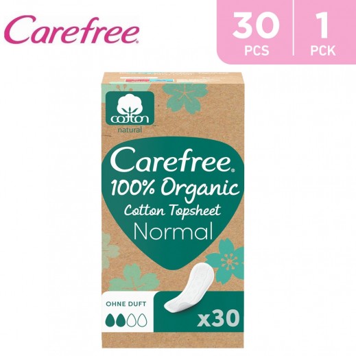 Carefree Organic Cotton Topsheet 30 Pieces - delivered by Taw9eel Fast