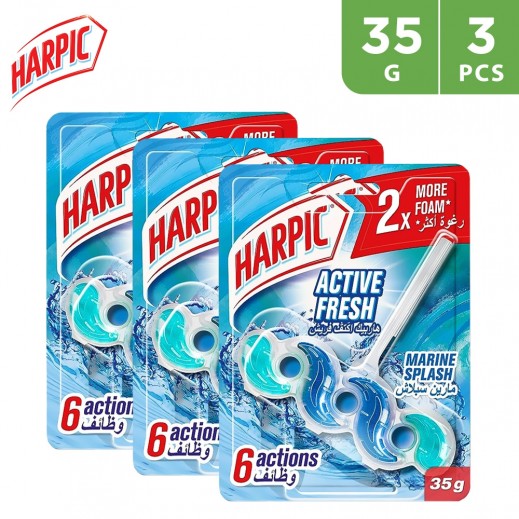 Harpic Active Fresh Marine Splash Toilet Blocks 3 x 35 G