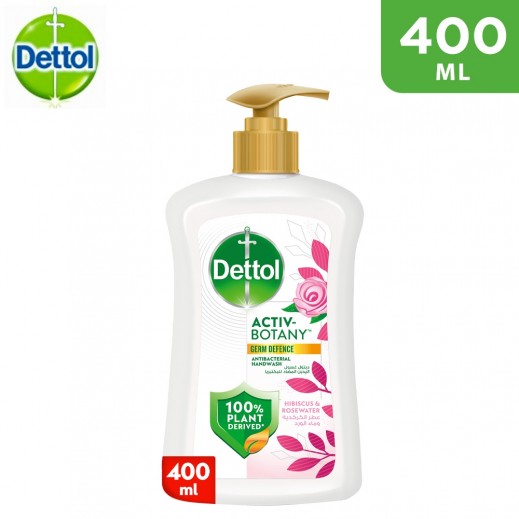 Dettol Antibacterial Rosewater & Hibiscus Liquid Handwash 400ml