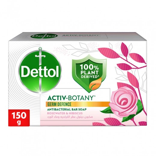 Dettol Antibacterial Rosewater & Hibiscus Bar Soap 150 g
