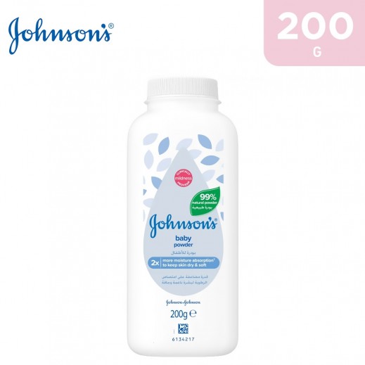 Johnson's Natural Baby Powder 200 G - delivered by Taw9eel Fast