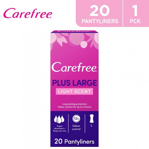Carefree Plus Large Light Scent 20 pantyliners - delivered by Taw9eel Fast