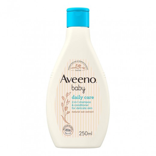 Aveeno Baby Daily Care 2-in-1 Shampoo & Conditioner 250 ml - delivered by Taw9eel Fast