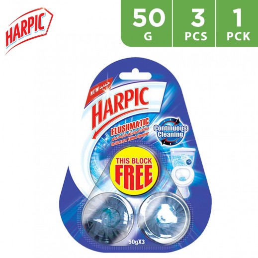 Harpic Flushmatic Original In-Cistern Toilet Cleaner Blocks 3 x 50 g