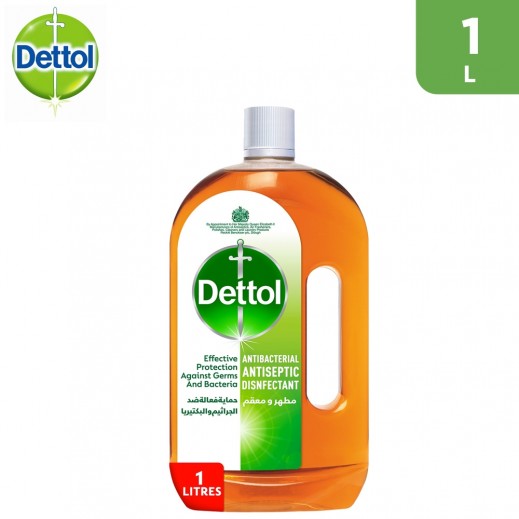 Dettol Antiseptic Antibacterial Disinfectant Liquid 1 L - delivered by Taw9eel Fast