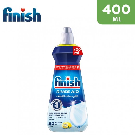 Finish Rinse Aid for Shiny & Dry Dishes 400 ml - Lemon Sparkle - delivered by Taw9eel Fast