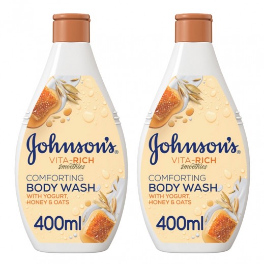Johnson’s Vita-Rich Smoothies Yogurt Honey & Oats Body Wash 2 × 400ml