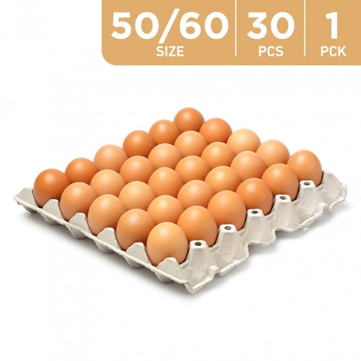 Kuwaiti Free Range Brown Eggs 30 Pcs 50/60 - delivered by Taw9eel Fast