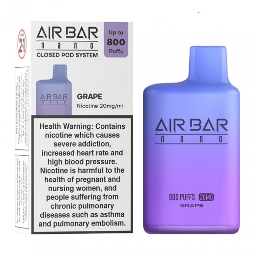 Air Bar Nano Grape Disposable Vape 20 Mg - delivered by Taw9eel Fast