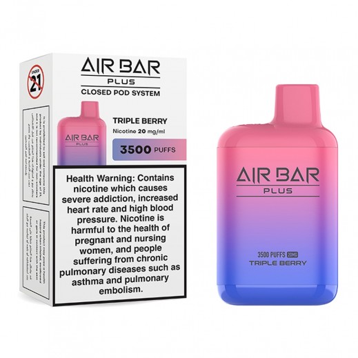 Air Bar Plus Triple Berry Disposable Vape 20 Mg - delivered by Taw9eel Fast