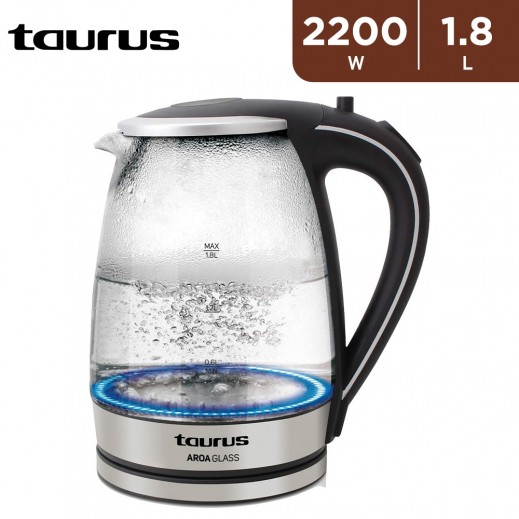 Taurus 1.8L 2200W Aroa Glass Kettle