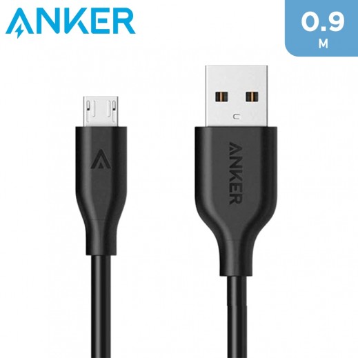 Anker PowerLine Micro USB Cable 0.9m - Black - delivered by Taw9eel Fast