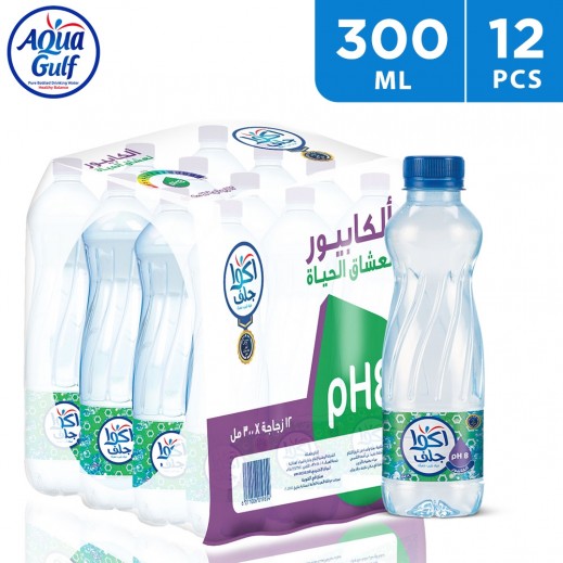 Aqua Gulf Alka Pure Drinking Water 12 x 300 ml - delivered by Taw9eel Fast