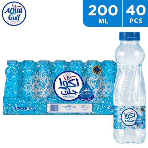 Aqua Gulf Essential Low Sodium Drinking Water 40 x 200 ml - delivered by Taw9eel Fast