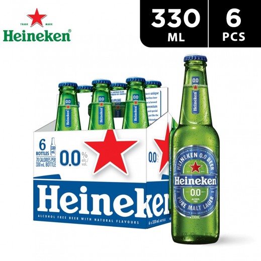 Heineken 0.0% Alcohol Free Drink 6 × 330 ml - delivered by Taw9eel Fast