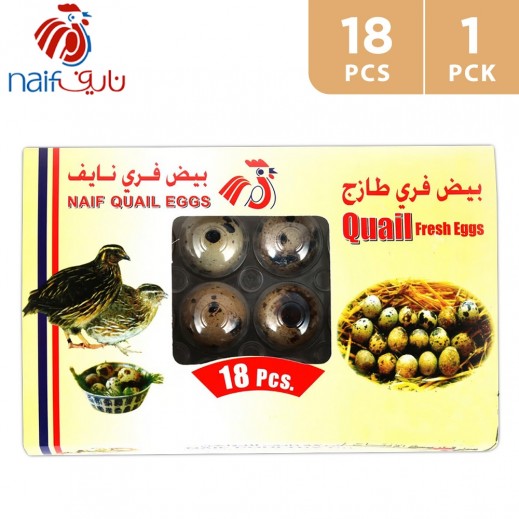 Naif Kuwaiti Fresh Plastic Plate Quail Egg - 18 Eggs - delivered by Taw9eel Fast