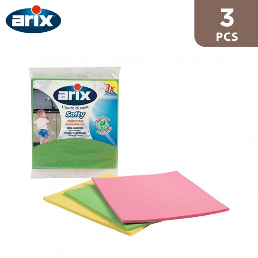 Arix Cellulose Sponge Cloth - 3 Pieces