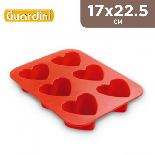 Guardini Juliette Silicone 6 Hearts Baking Pan 17x22.5cm 