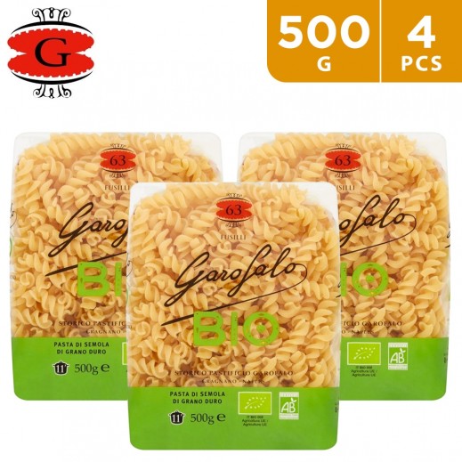 Garofalo Bio Fusilli Pasta 4 x 500 g