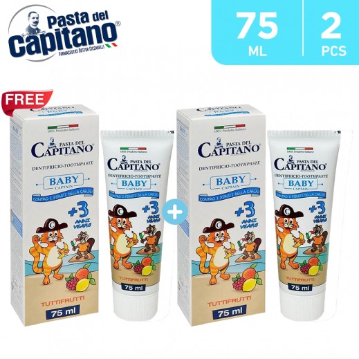 Pasta Del Capitano Baby Tutti Frutti Toothpaste 3+ Years 75 ml 1+1 Free